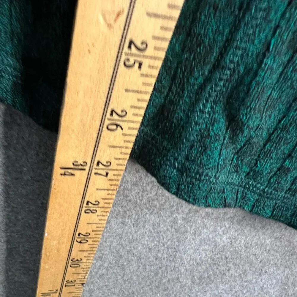 Susan Graver Petite Heather Sweater Rib Knit Crew Neck Tunic Gem Green Petite 1X